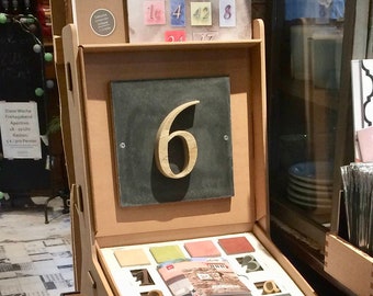 house number with sample box 1-digit