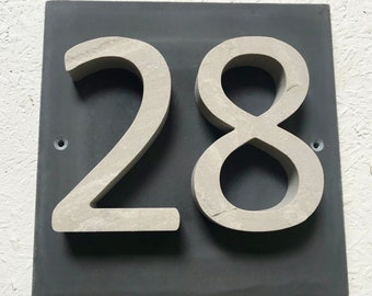 house number 2-digit from sandstone 20x20cm