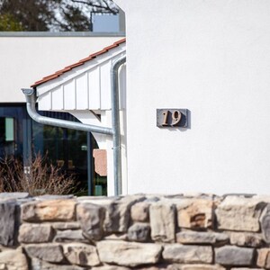 house number 3-digit from sandstone 25x15cm horizontal image 9