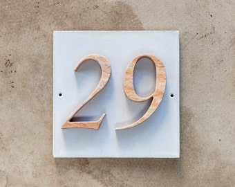 house number 2-digit from sandstone 20x20cm