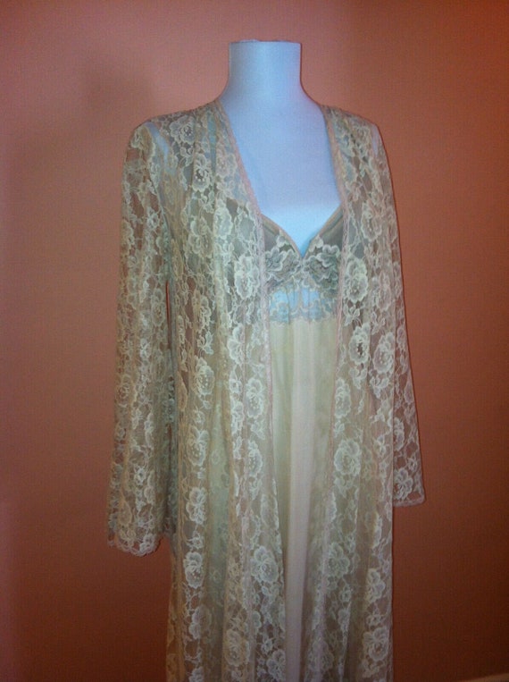 Edie Adams worn Glydons of Hollywood lace negligee