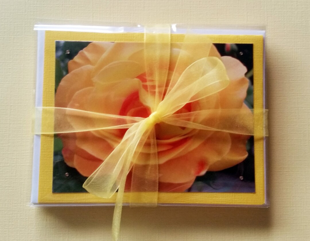 Yellow Rose Photo Note Card Set of 6 Floral Note Cards - Etsy