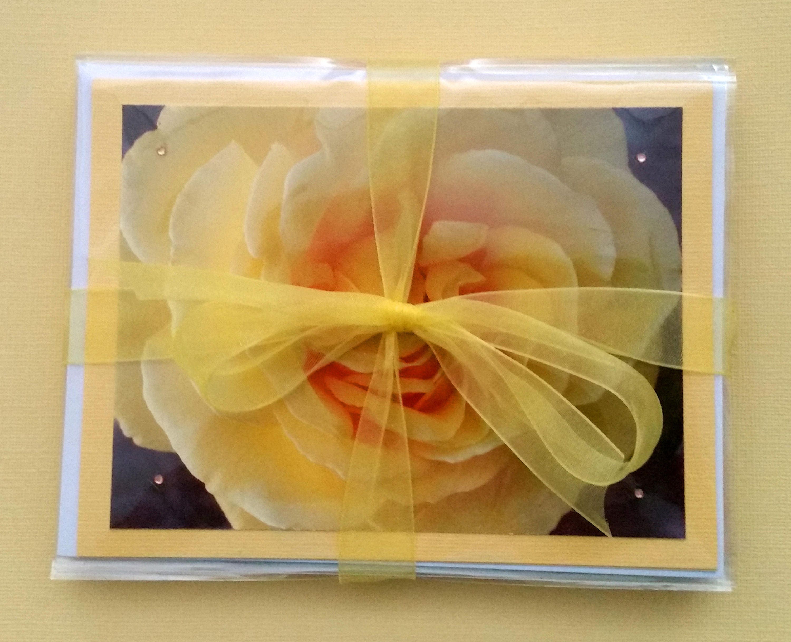 Yellow Rose Photo Note Card, Rose Note Card, Yellow Rose, Floral Card ...