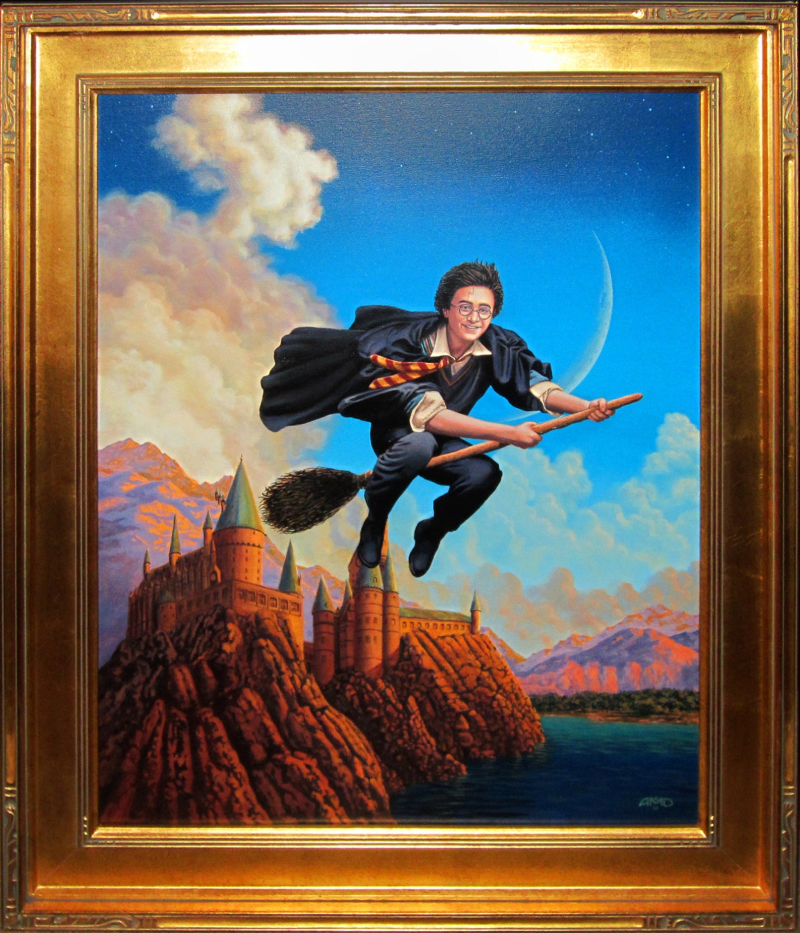 Original HARRY POTTER framed painting directly by the artist Etsy