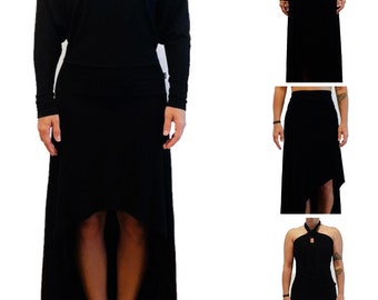 Tokaya the Gaïa DRESS is A single eco-garment that will give you more than five differents looks from glamour to casual