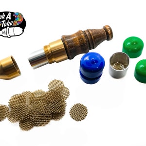 Brass & Oak Pipe w/Accessories