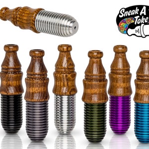 Original Sneak A Toke with Cooling Fins and Turned Oak Mouthpiece (ALSO AVAIL SMOOTH)