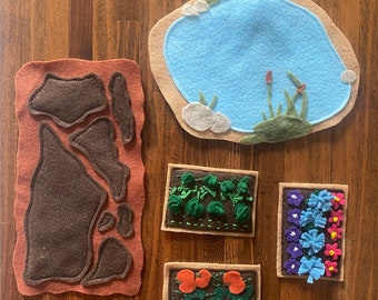 Felt Farm Pieces, Montessori Grammar Farm Inspired Work