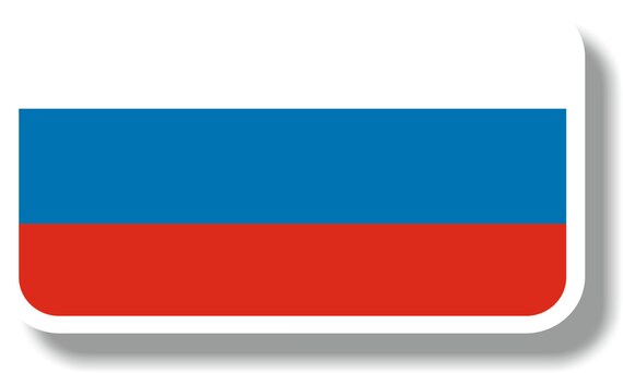 Sticker decal vinyl decals national flag car ensign bumper russia russian