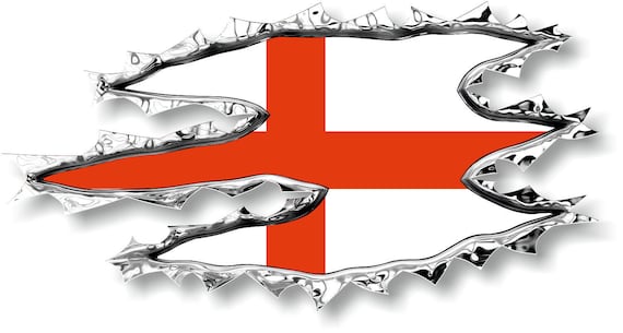 Vinyl sticker//decal Medium 120mm Wales ripped torn metal effect flag facing left