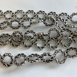 Silver Plated Copper 15xx3mm Flat Shap Copper beads/7 inch strand