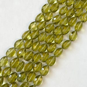 Green Quartz 12x8x6mm Faceted Heart Gemstone Beads---15.5&quot;
