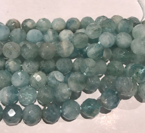 Perles Rondes Aigue-marine Naturelles 4mm 6mm 8mm 12mm - Pour Création Bijoux Luxe - Neuf