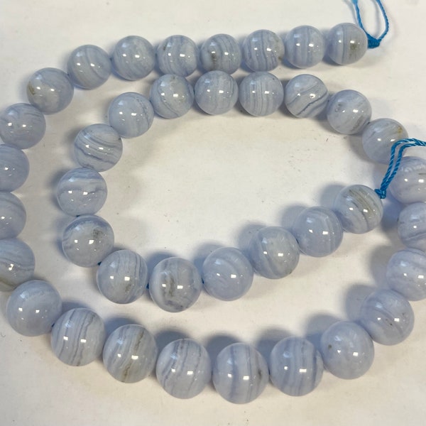 blue lace agate 3mm 4mm 6mm 8mm 10mm 12mm 14mm 16mm 18mm round beads --15.5inch strand