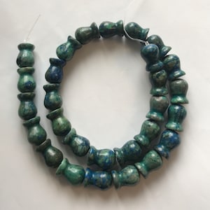 Chrysocolla 14x10mm Vase Shaped Natural Gemstone Bead-~ -15.5 inch strand-