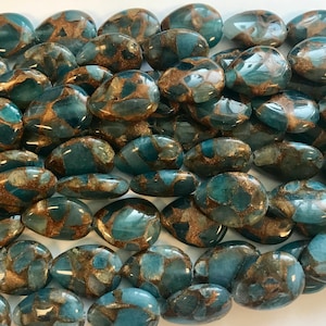 golden Aqua Quarz 16x12x5mm 20x15x6mm 25x18x6mm flache Edelsteinperle 15,5 cm Strang