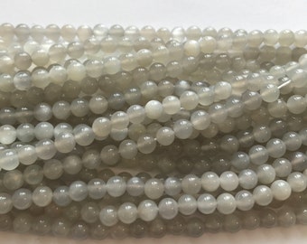 Natural moonstone 8mm Round Gemstone Beads---15.5"