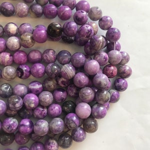 Sugilite 16mm Round Gemstone Bead--15.5 inch strand