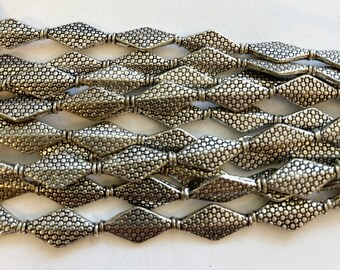 20x10x3mm dimond Base metal 10 beads/ 7 inch strand