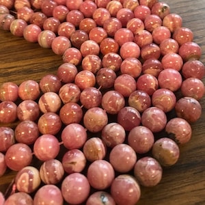 Natürliche 9 mm Rhodochrosit Edelstein Perlen - 7,5 &quot;-