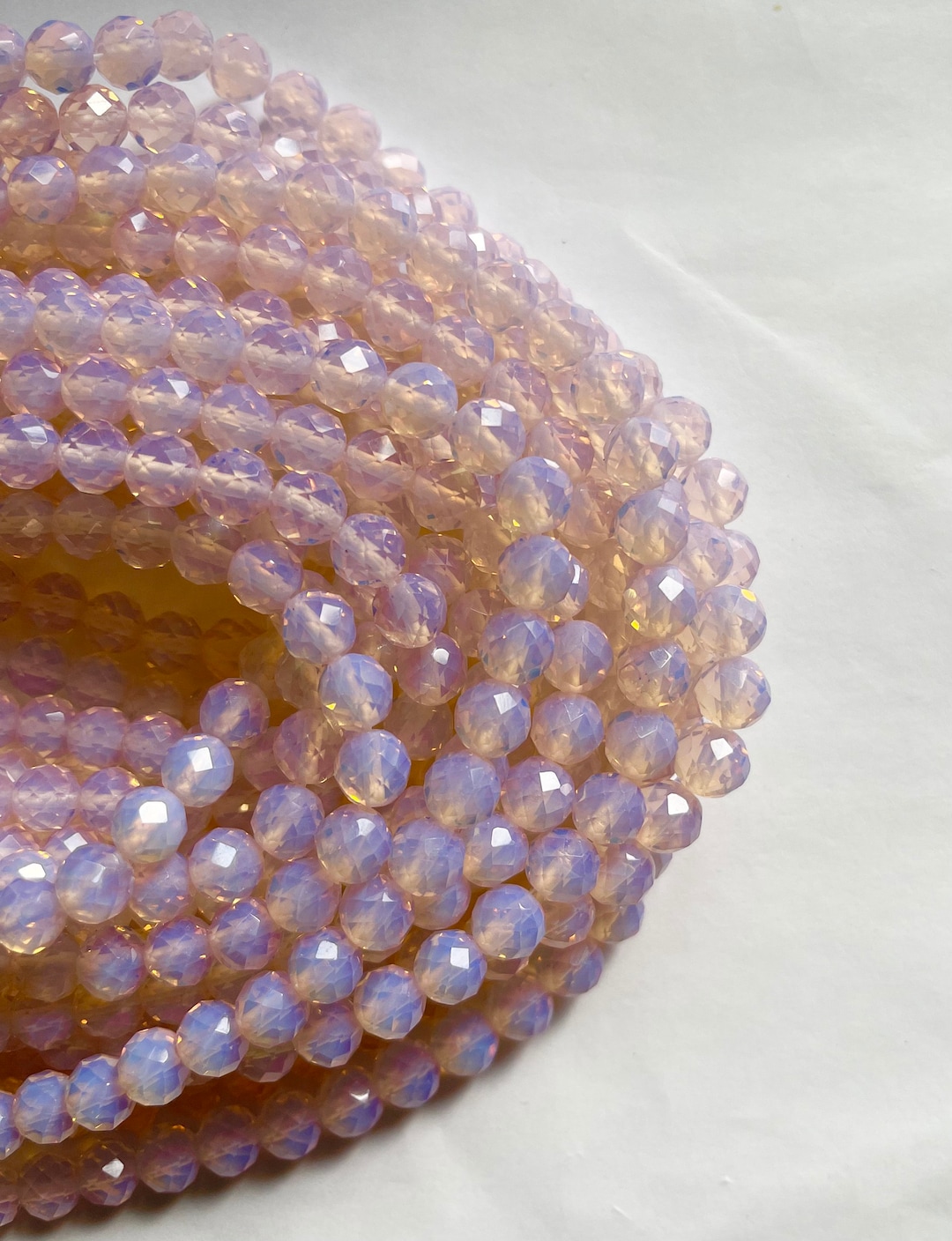 pink-opalite-6mm-faceted-round-gemstone-bead-15-5-inch-strand-etsy