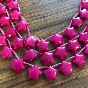 ruby jade 18x8mm star Gemstone Beads -15.5&quot;
