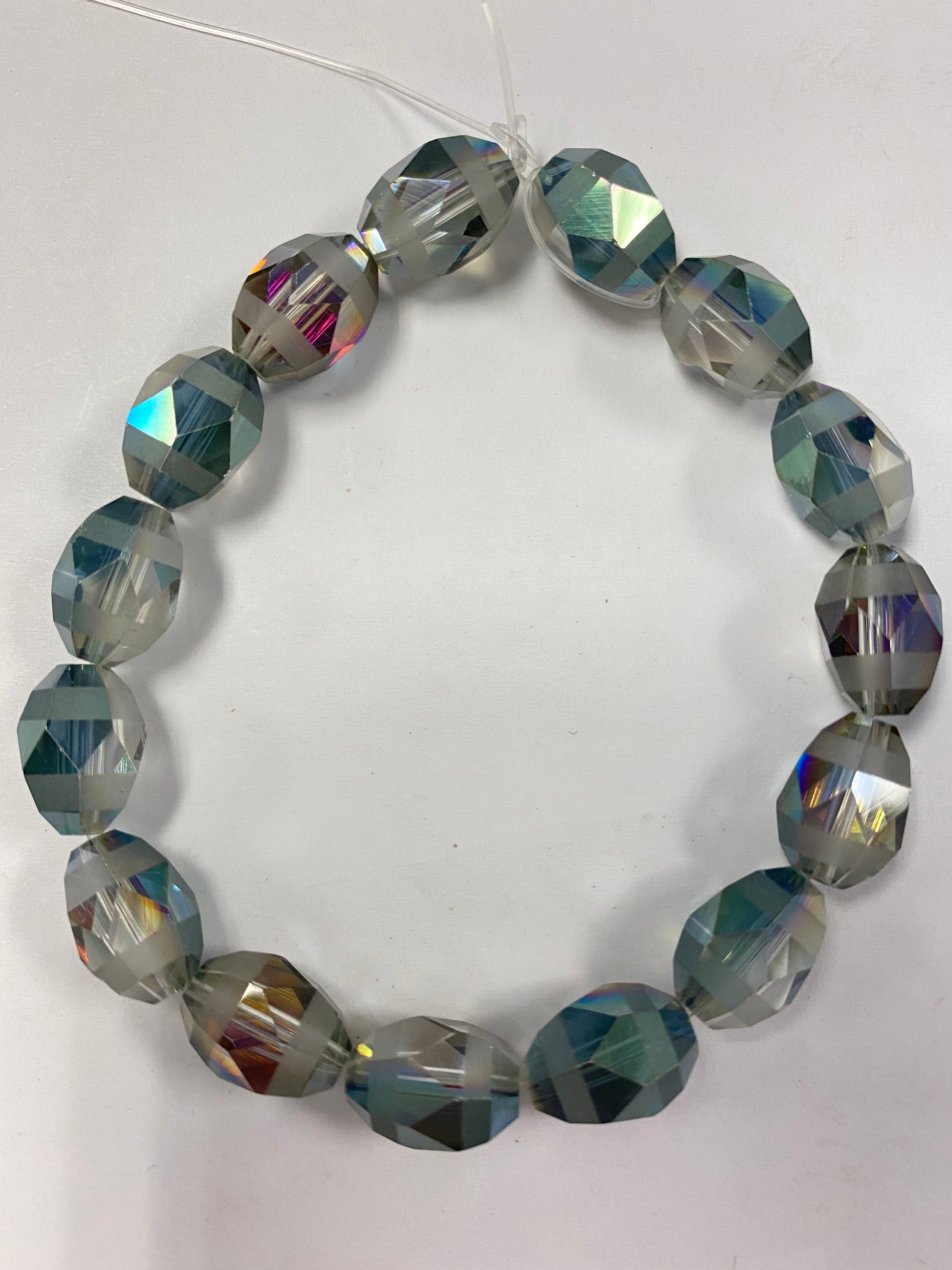 Anelli Acciaio Inox 11mm 100 Perline In Vetro Ottagonali 14mm Con Anelli E Ganci Per Decorazioni A 143420 - Foto 8