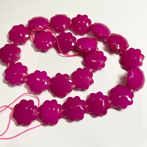 Fuchsia Jade 18x7mm Faceted Coin Gemstone Beads---15.5&quot;
