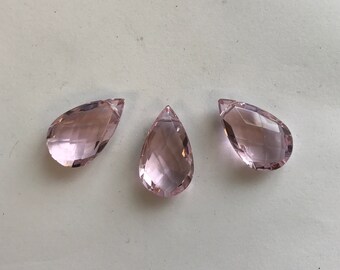 4pcs/10pcs crystal faceted flat teardrop beads---22mmx15mmx8mm