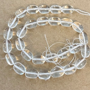 Natural Quartz 14x10mm Barrel Gemstone Beads--15.5 inch strand
