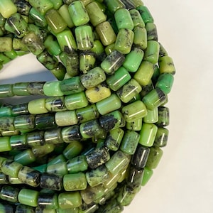 natural chrysoprase 12x8mm cylinder gemstone beads--15.5&quot;