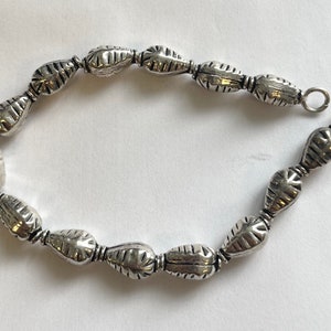 Silver Plated Copper 14x8mm Teardrop Copper beads/7 inch strand/14 beads