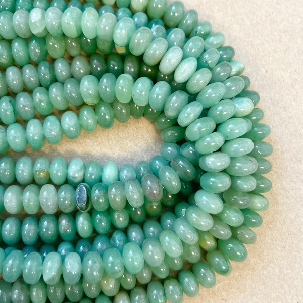 Aventurine 6x3mm Rondelle Gemstone Beads - 15.5 inches strand