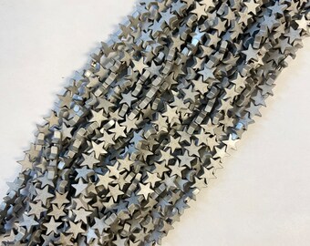 Hematite 8x3mm Tube Shaped Gemstone Bead- -15.5 inch strand-