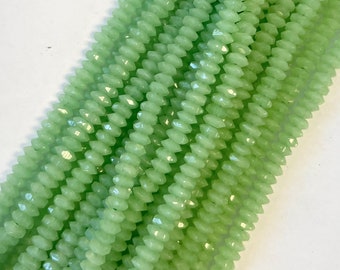 Cat's Eye 6x3mm Faceted Rondelle Gemstone Bead -15.5 inch strand
