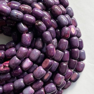 Dyed Turquoise 12x8mm Barrel Gemstone Beads - 15.5 inches strand