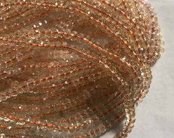 natural citrine 6x4mm faceted rondelle gemstone Beads--15.5 inch strand