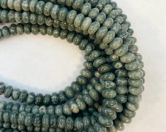 River Jasper 8x5mm Rondelle Shaped Natural Gemstone Bead~ -15.5 inch strand