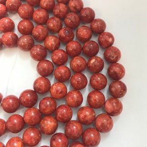 natural sponge coral 8mm 10mm 12mm round Gemstone Beads - 15.5 inches strand