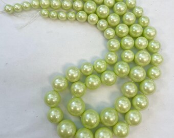 mother of pearl 8mm-16mm round graduated Shell Beads - 15.5 inches strand--on sale
