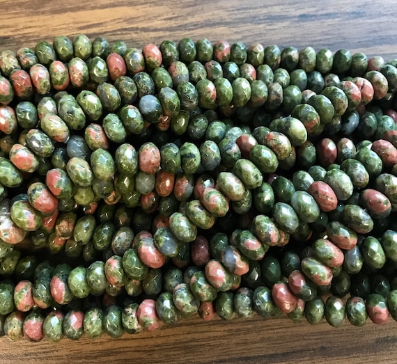 Faceted rondelle gemstone beads deals