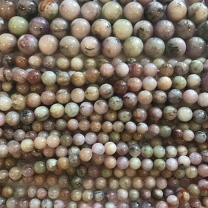 Natural Pink Purple Kunzite 6mm,8mm,10mm 12mm Round Loose Gemstone Beads--15.5&quot;