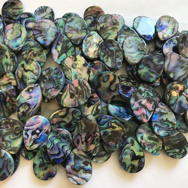 Abalone Shell 20x15x3mm Shell Bead--8 inch strand-20 beads