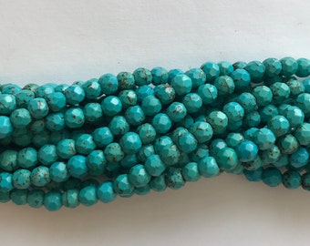 Perline Rotonde Sfuse In Rame Blu Turchese Tinto Da 4 Mm, Filo Per La Creazione Di Gioielli Fai Da Te, 15,5-16" - Italia