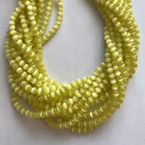 Cat&#39;s Eye 4mm round soomthGemstone Beads - 15.5 inches strand