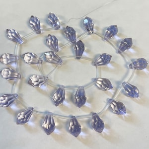 Purple Quartz  15x9mm faceted teardrop gemstone Beads--15.5 inch strand