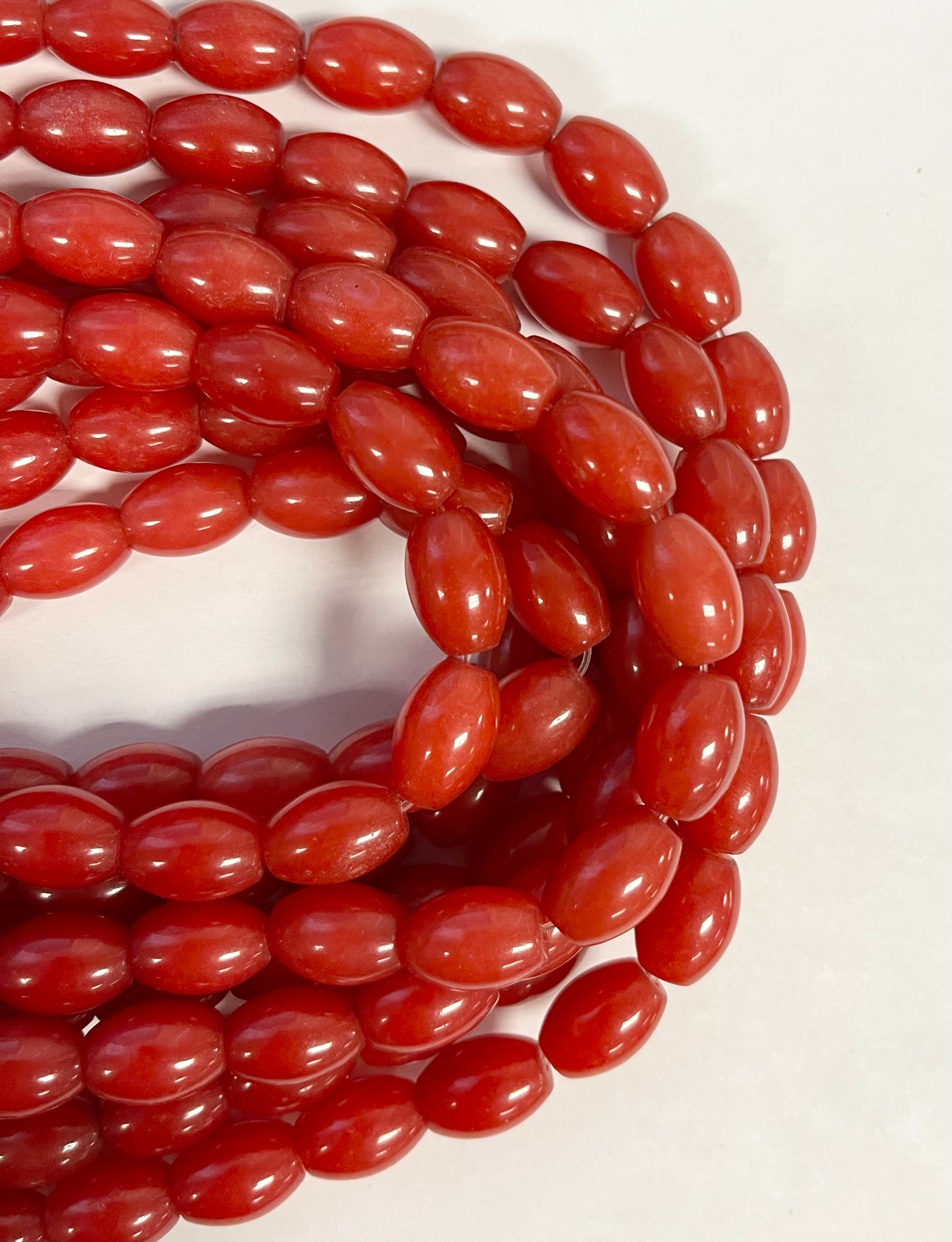 Perline Rotonde Sfuse In Giada Rossa Da 12 Mm, Perline Di Cristallo - Foto 10