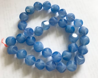 blue onyx  6x6mm 10x10mm square gemstone Bead -15.5 inch strand