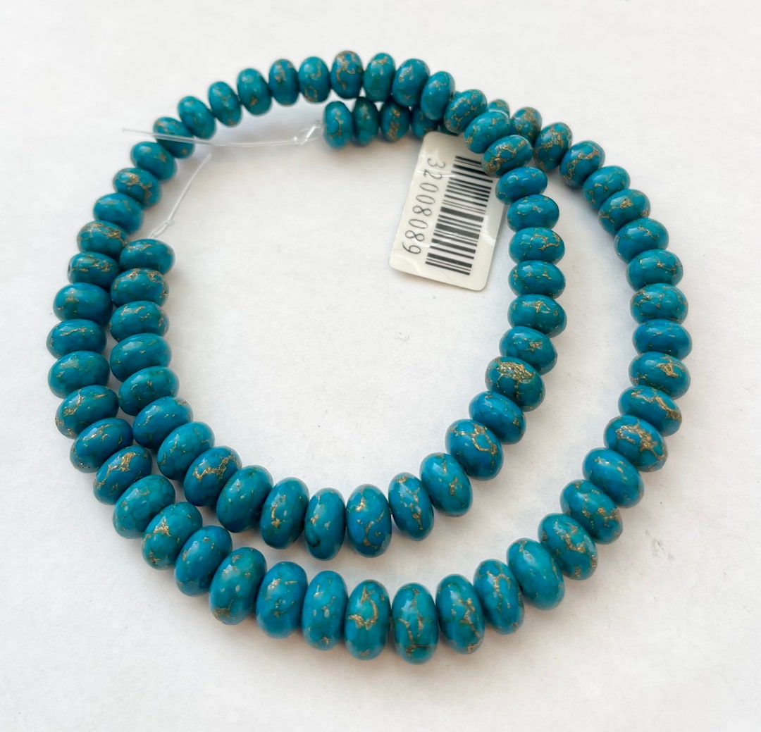 1981年製 SAHARA PAN SET 青 Dyed Lapis 8x5mm Rondelle Gemstone Beads—15.5” - Etsy