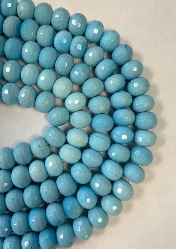 Buy Blue Quartz 18x13mm Faceted Rondelle Gemstone Beads15.5 Inch